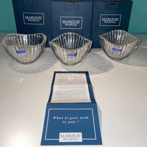 Marquis by Waterford 3 Votive Candleholders NIB
